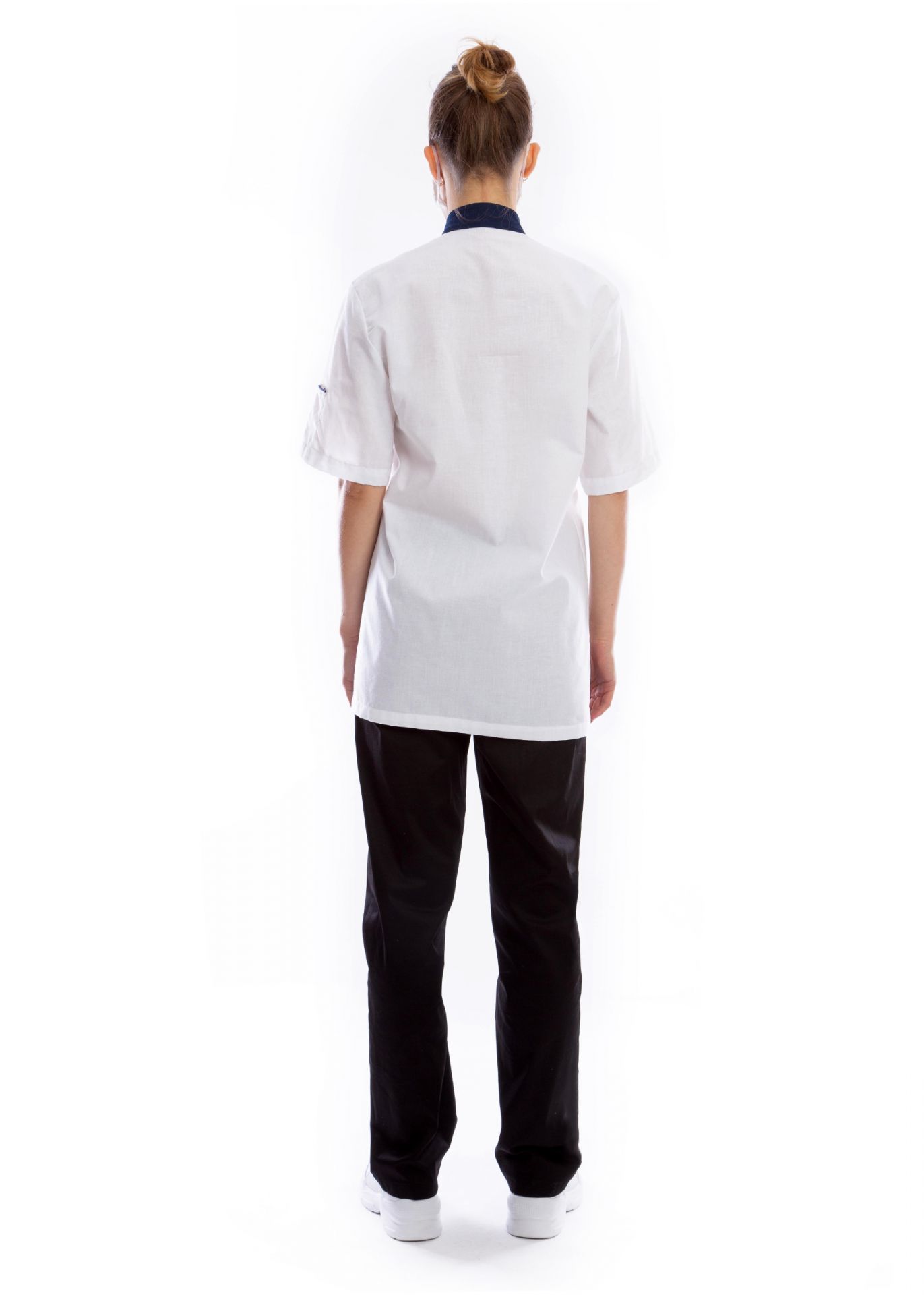 Veste de cuisine mixte - modèle Cagnes - manches courtes ou longues - personnalisable - Made in France_3