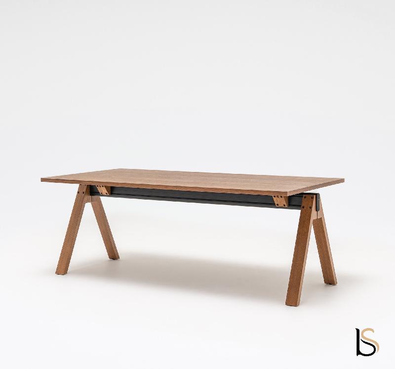 Bureau individuel Viga - MDD - Non, 160, Placage chêne naturel_2