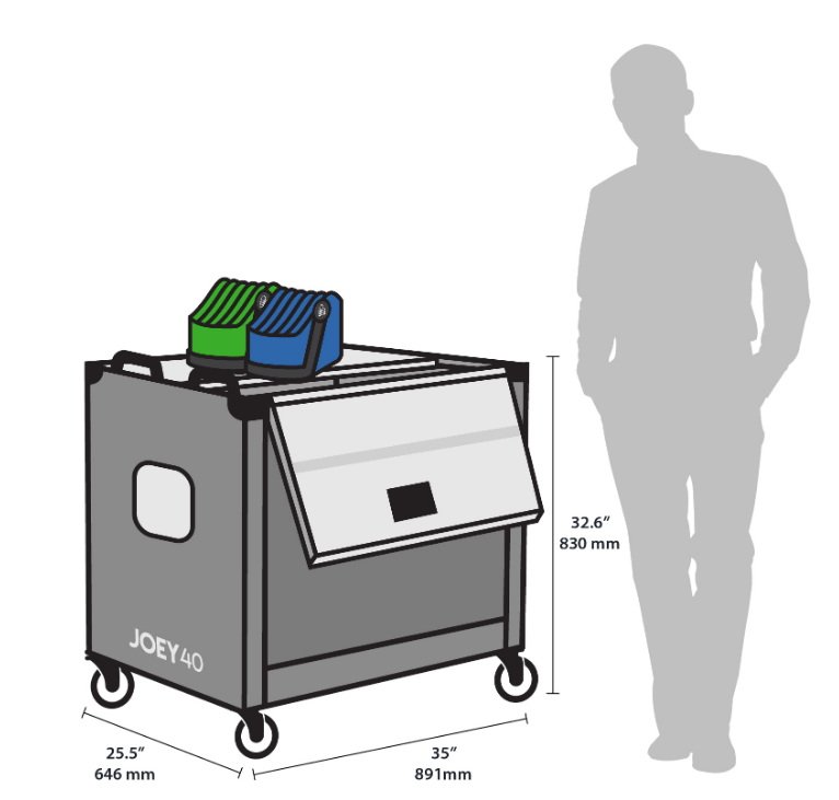 Chariots de charge, stockage et transport abordable - Joey™ 30 et 40 appareils - capacité jusqu'à 40 appareils mobiles_2