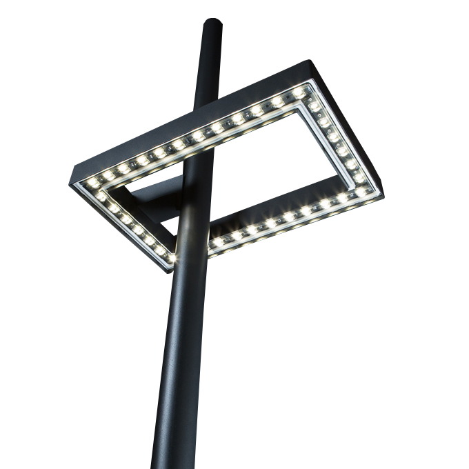 Luminaire CadreLed - innovant, IP66 IK10, 36 à 86W, 3000K ou ambre, versions Ambiance/Urbain/Trame noire_2