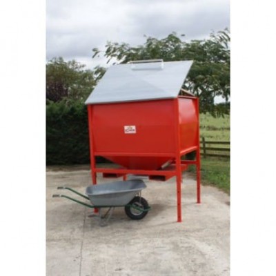 Trémie container amovible 2m3 - CABI BOX avec pieds télescopiques et trappes d'évacuation_2