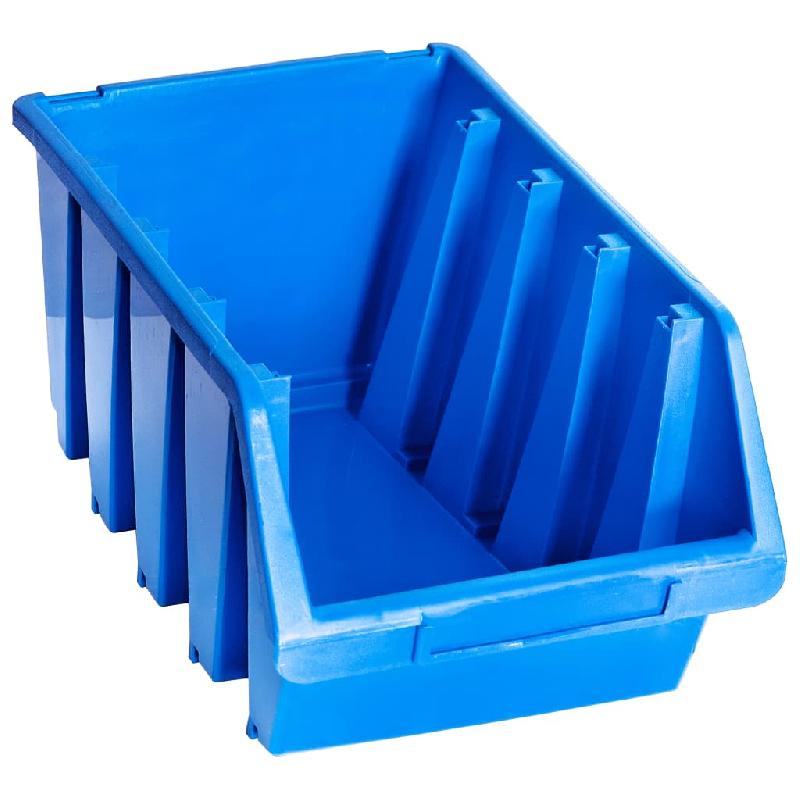 Vidaxl bacs de rangement empilables 14 pcs bleu plastique 146286_2