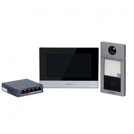 Kit interphone vidéo IP Hikvision DS-KIS604-S - Antivandal avec caméra Full HD, vision nocturne et stockage SD_2