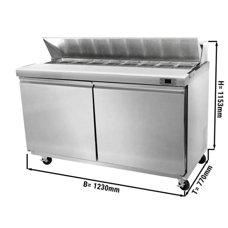 Saladette réfrigérée 2 portes avec 12 bacs GN 1/6 - 396 L_2