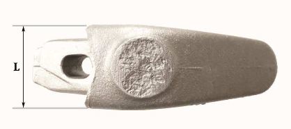 Dents de godet Fastkey FK5 1035 - 9.70kg - Épaisseur 35mm - Dimensions A: 35mm, B: 198mm, C: 189mm, L: 98mm_2