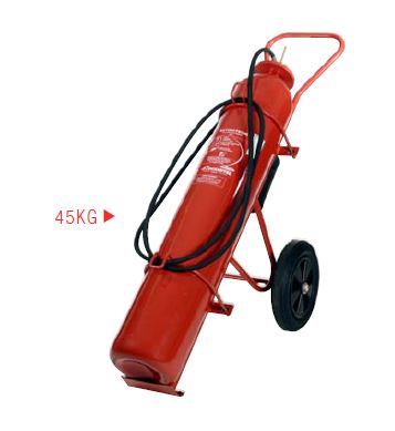 Extincteur en acier avec agent extincteur CO2