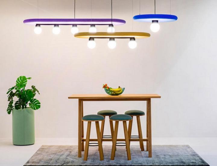 Luminaire suspendu acoustique professionnel - ref : buzzisurf_2