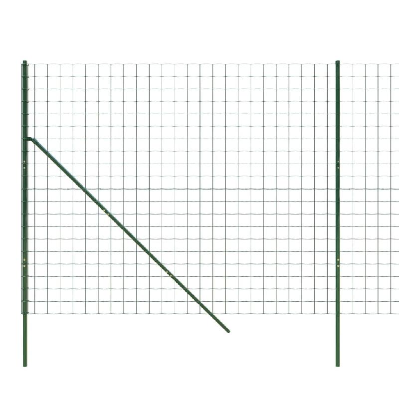 Vidaxl clôture en treillis métallique vert 2,2x25 m acier galvanisé 154095_2