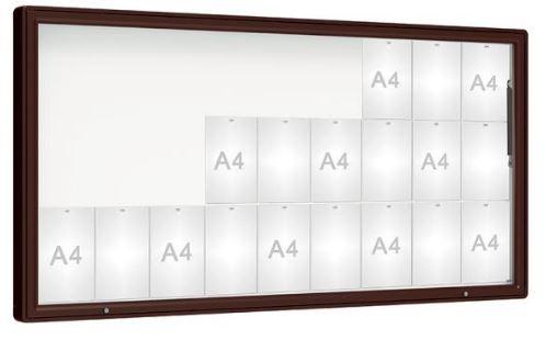 Vitrine extérieure coins arrondis peinte - Simple ou double face - Taille d'affichage de 9 à 30 A4_2