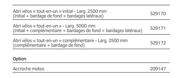 Abri vélos MODULO - simple et soigné avec toiture légèrement courbée, pose par scellement_2