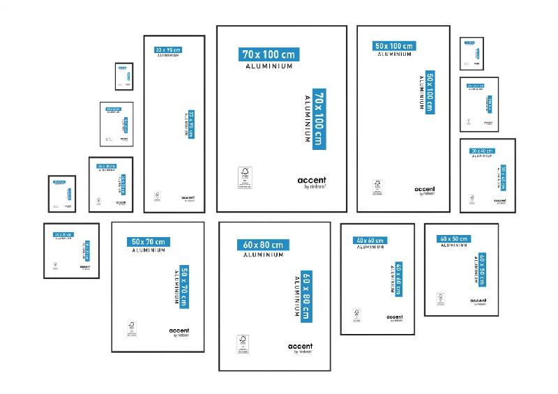 Cadre en aluminium gris - Dimension l.21 x h.29.7 cm - Verre minéral 2 mm - Design sobre et élégant_2