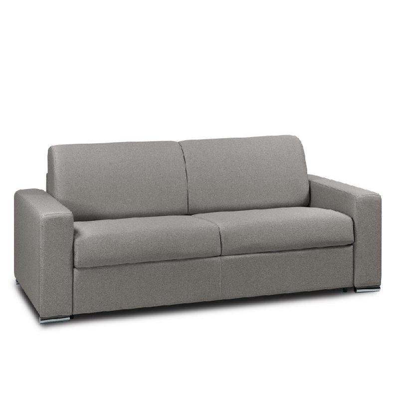 Canapé lit 4 places DREAMER - Convertible express 160x197x16 cm - Tissu NEO gris silver - Matelas Excellence Literie inclus_2