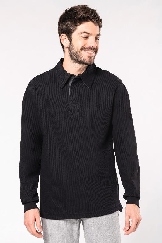 French rib - Polo côtelé manches longues Kariban - Réf: K221 - 100% coton, 330 g/m²_2