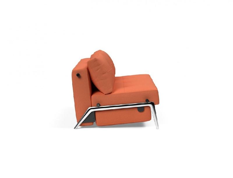 Canapé design convertible INNOVATION LIVING Cubed 02 Alu 200x160 cm - Tissu Argus Rust_2