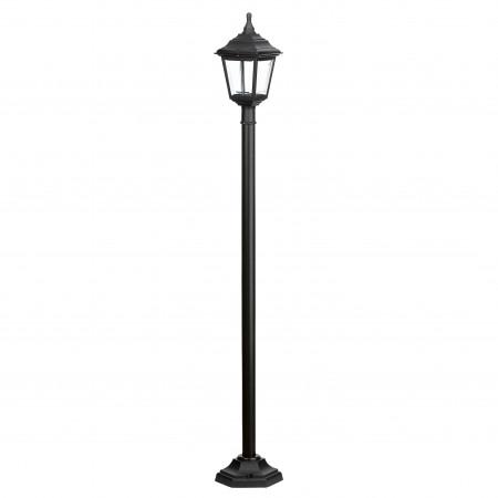 Lampadaire d'éclairage public - 1 tête - Clic-clac 4 - IP44 - E27 - style rustique - verre transparent - hauteur totale 1 910 mm - noir_2