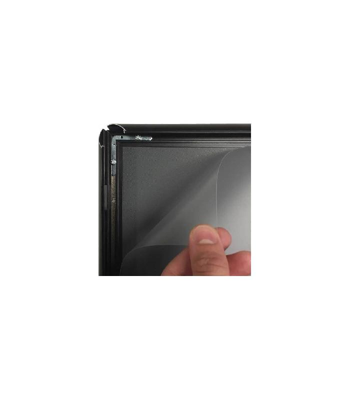 Panneau en bois sur ressorts avec porte affiche alu format A1 - Dimensions 110 x 63 cm - Référence : PFN33A1N_2