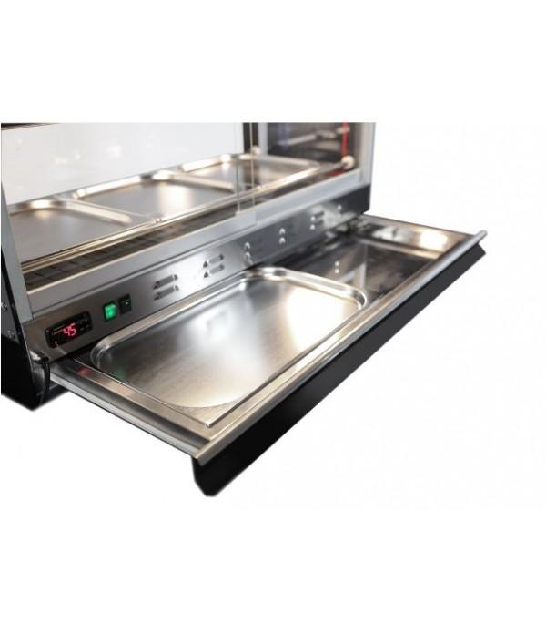 Vitrine chauffante poulet avec planche à découper rétractable - chr_2