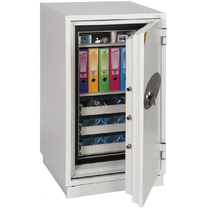 Armoire forte ignifuge 2 H - 2 étagères 5 plateaux multimedia - PHOENIX DATA COMMANDER DS4621 - Empreinte digitale_2