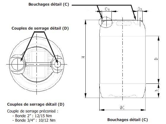 Bidon 30L DTN - 2 bondes - Bleu - Sotralentz_2