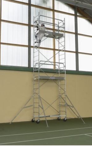 Echafaudage roulant en acier galvanisé generis 750-3 - comabi snc - hauteur de travail maxi.14 m_2