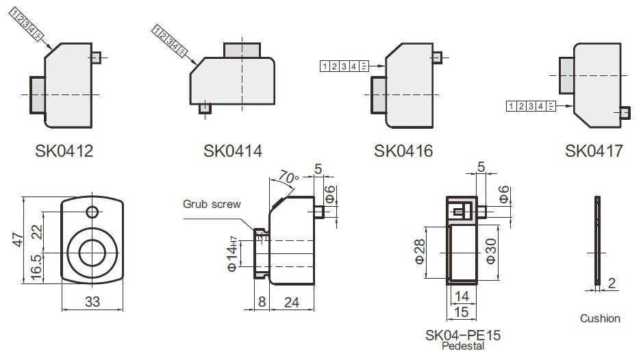 Sk04 - Indicateur de position mécanique - Sankq - Arbre creux max Ø 14 mm - Compteur 4 chiffres avec lecture fine_2