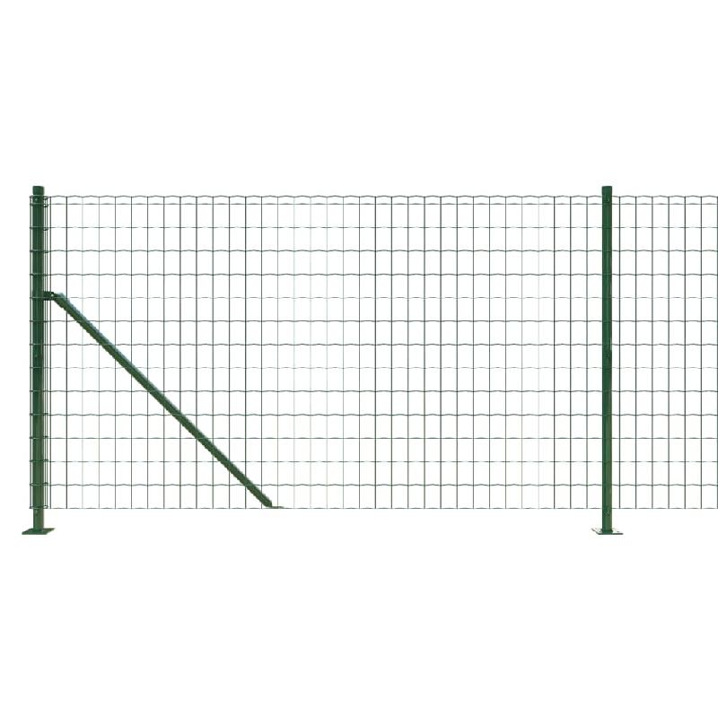 Vidaxl clôture en treillis métallique avec bride vert 1,1x10 m 154146_2