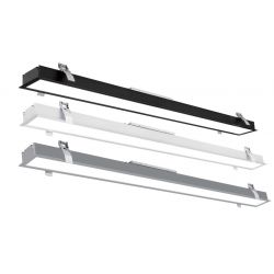 Luminaire linéaire encastré led connectable en série, équipé d'un diffuseur polycarbonate opale - skywap 1200_2