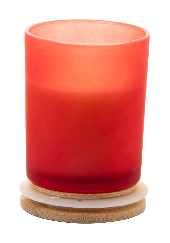 Bougie parfumée - cannelle - cire végétale - verre dépoli avec couvercle en bambou - 200g_2