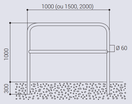 Arceau renforcé galvanisé - Ref 204206 - 3 longueurs disponibles - Finition personnalisable_2