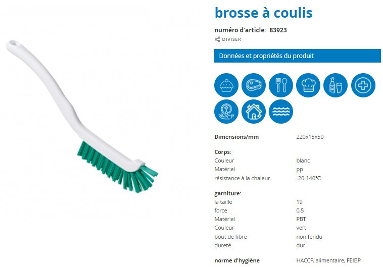 Brosse a rainure plate alimentaire fibre verte (83923)_2