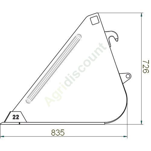 Godet chargeur 1m80 galvanise_2