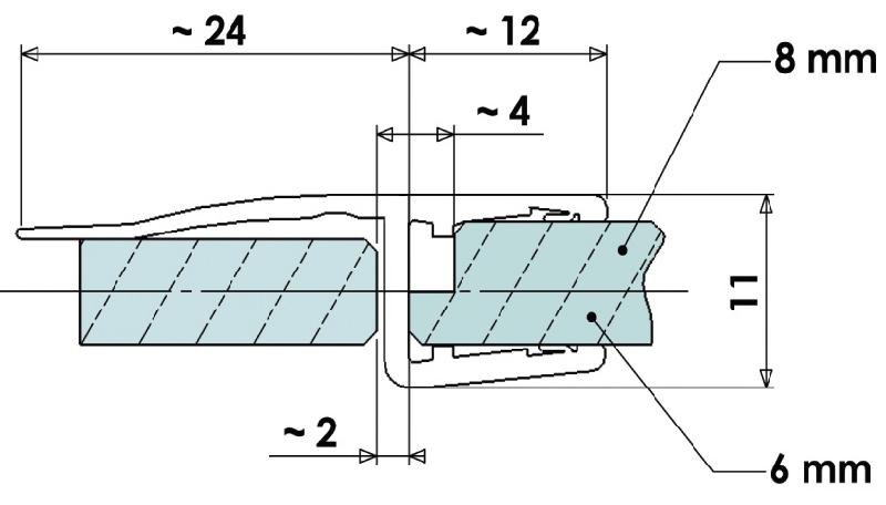 Joint d'étanchéité longue lèvre - 200 cm - pour verre de 6 à 8 mm - Translucide_2
