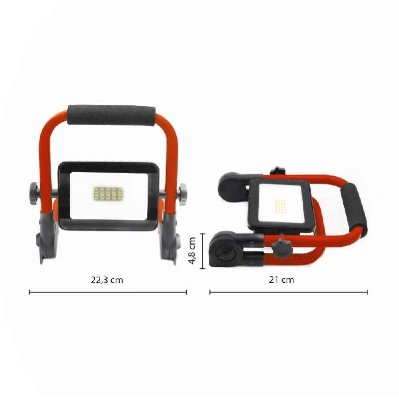 Projecteur LED portable The Expandable 10W rechargeable - avec support pliable_2