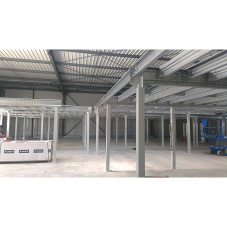 Plate-forme industrielle sur poteaux - Optimisation des volumes et surfaces de stockage - Structure métallique avec plancher CTBH_2