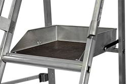 Erm - Plateforme de travail individuelle en aluminium - Centaure - 4 à 14 marches - Marches antidérapantes de 80 mm de large_2