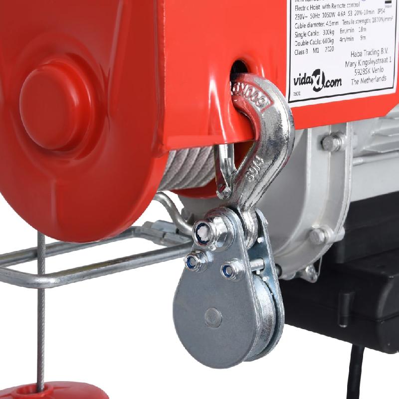 Vidaxl palan électrique avec télécommande sans fil 1000 w 300/600 kg 146505_2