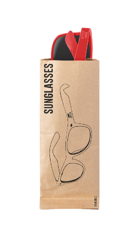 Lunettes de soleil en RPET - Protection UV 400 - Couleur rouge - Poids 25g_2