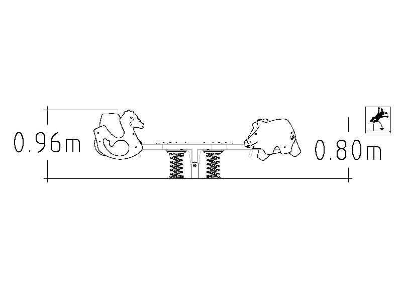 Balançoire à bascule Farmy réf-8045079 - Hags - Pour enfants 3-12 ans - Dimensions 2880x840 mm_2