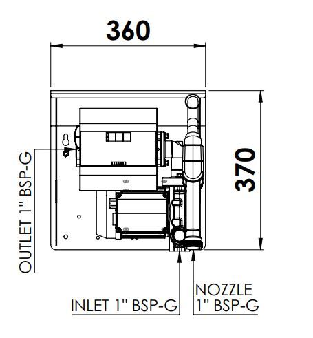 Hi-tech FMS-P - Distributeur de carburant avec tuyau en caoutchouc 4 m - Fixation murale ou sur cuve_2