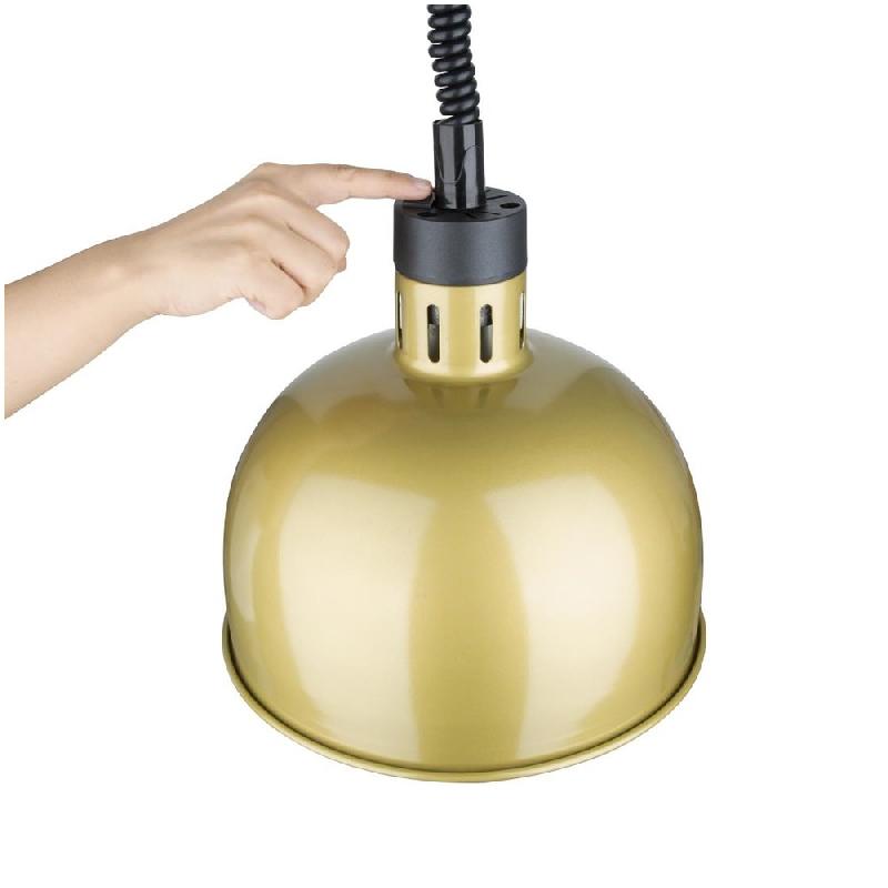 Lampe chauffante dôme rétractable Buffalo finition dorée | Buffalo - DY462_2