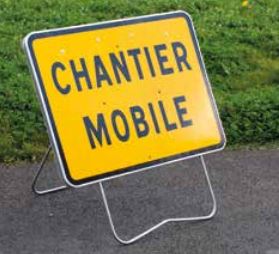 Panneau de signalisation type KC1 RB - disque rotatif des distances 100 à 900 m - panneaux 800x600 mm et 1600x1200 mm_2