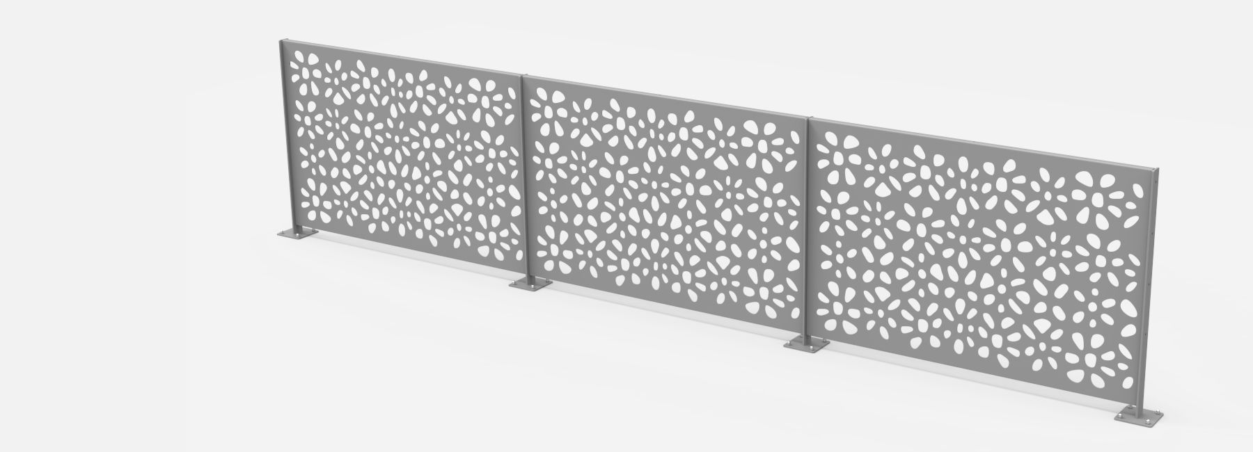 Decoro barrières urbaines - city design - panneau décoratif en acier thermolaqué avec décorations découpées au laser_2