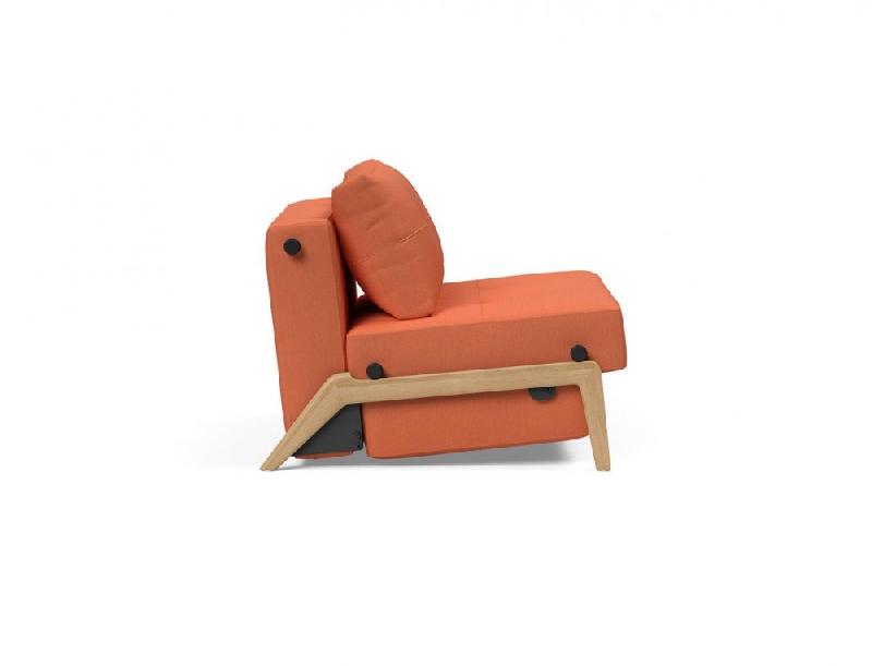Fauteuil convertible design Innovation Living - Sofabed Cubed 02 Wood - Argus Rust - Lit 200x90 cm_2