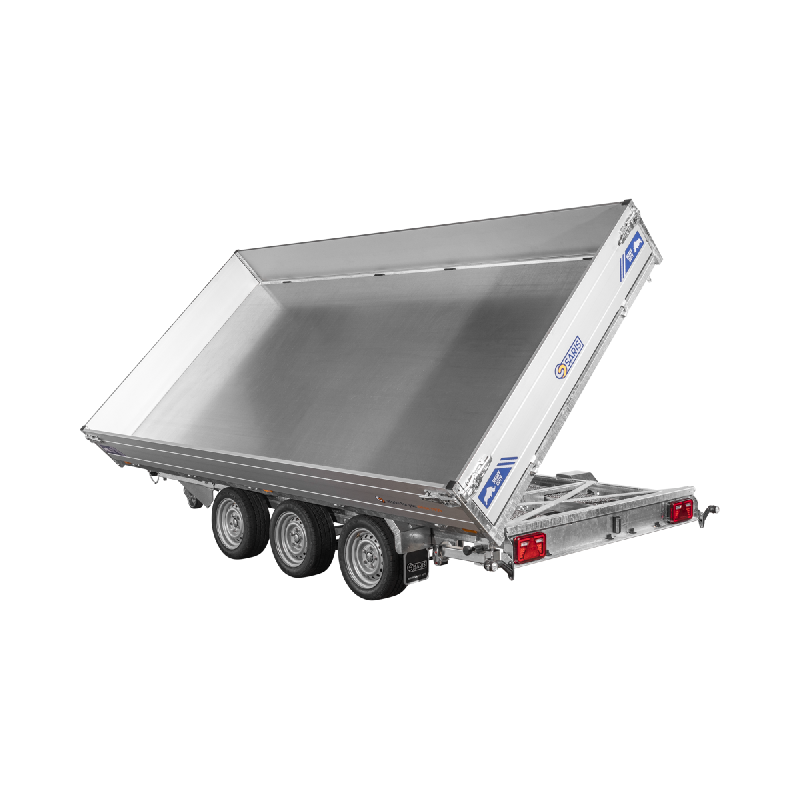 Remorque Tri-benne SARIS HD - 406 x 204 - PTAC : 3500 kg - 3 Essieux - Freinée - Pompe Électrique Référence - K3 406 204 3500 3B HD E_2
