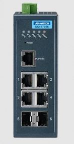 Switch ethernet industriel 4 ports 10/100Mbps + 2 SFP administrable - Rail Din - Référence: EKI-7706E-2F-AE - Advantech_2