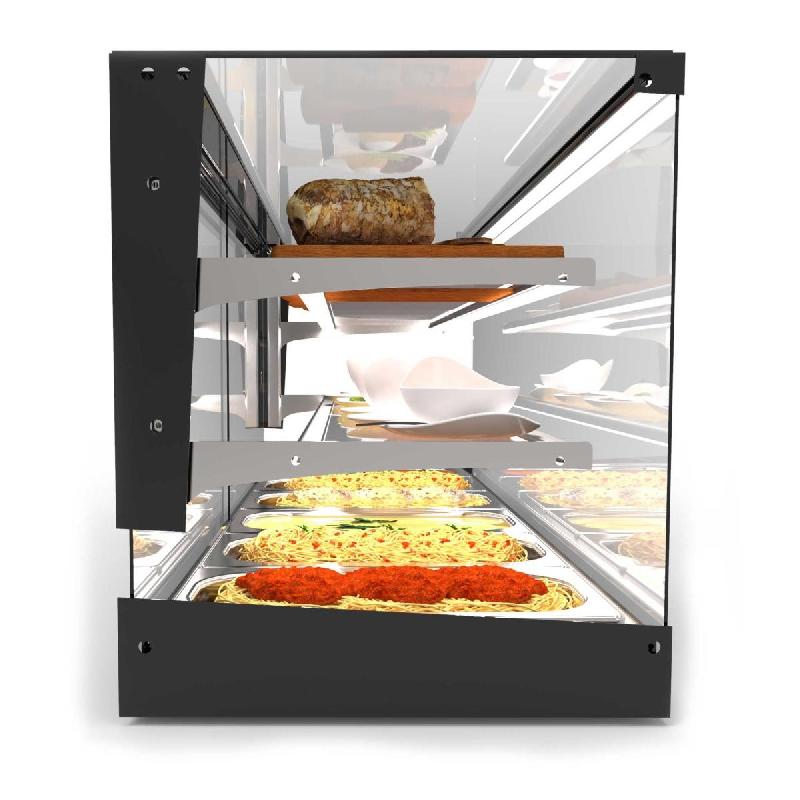 Vitrine chauffante LOGIC - Bain marie - 6 bacs GN 1/3 - 3 niveaux | Sayl Barcelona_2