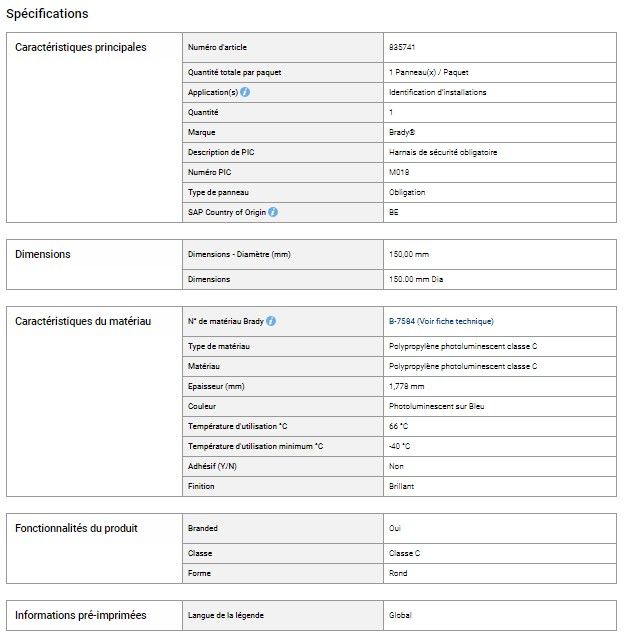 835741 - signalisations sécurité travail - brady - dimensions: 150.00 mm dia_2