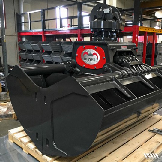 Benne preneuse industrielle de reprise MBB-H - usage intensif - capacité 900 à 3000 litres SAE - marque MINELLI_2