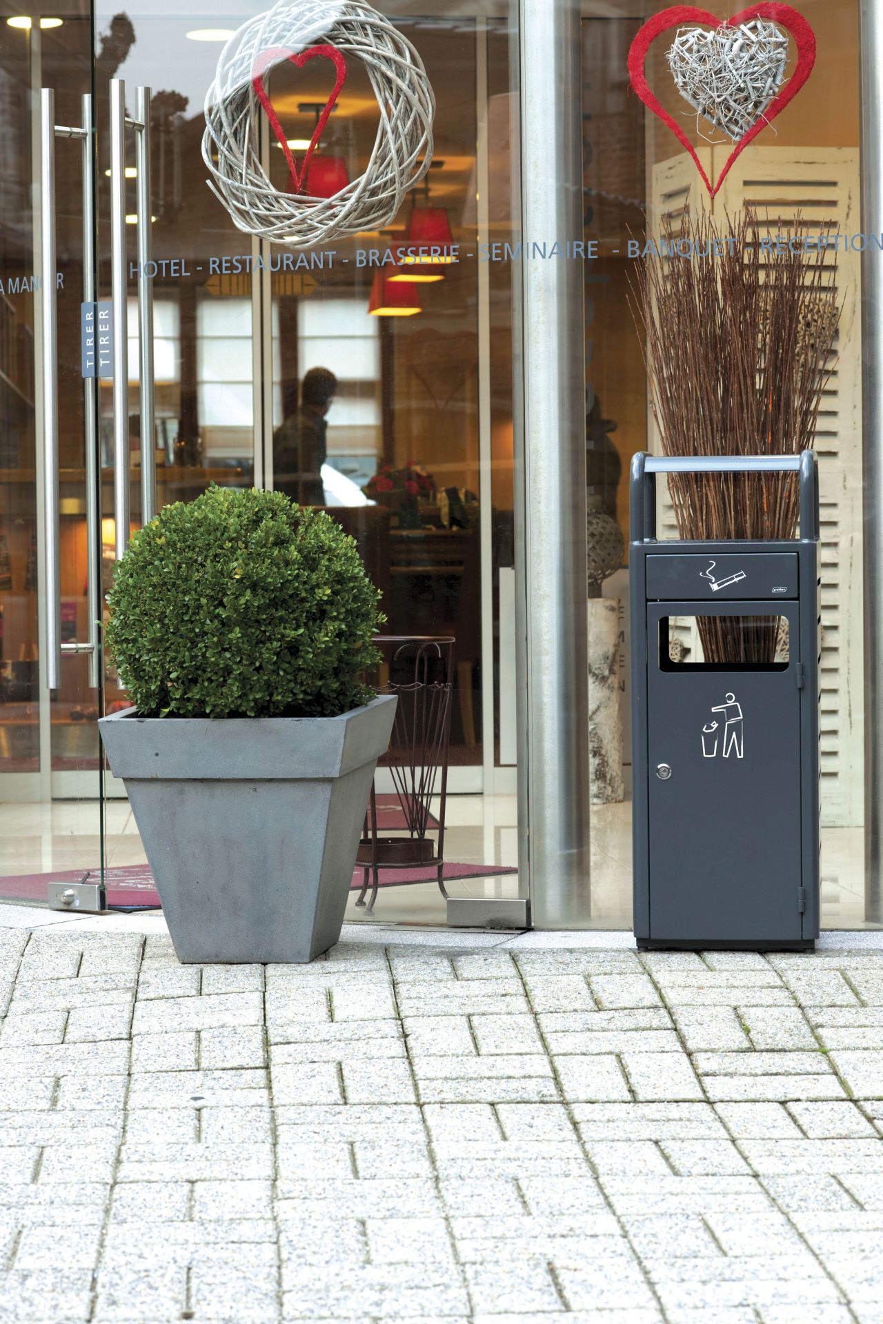 Conteneur cendrier Probbax® 20L - Capacité cendrier 2.3L - Anthracite - Acier galvanisé_2