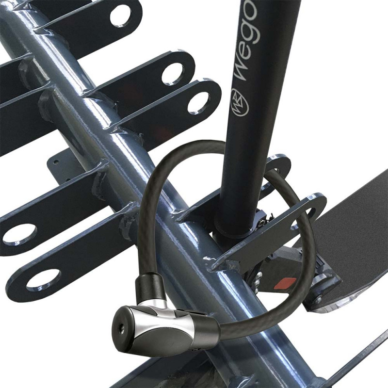 Parking en acier personnalisable pour trottinettes - Jusqu'à 10 places - Design soigné et sécurisé_2